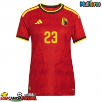 Camisa de Futebol Bélgica Michy Batshuayi #23 Equipamento Principal Mulheres Mundo 2026 Manga Curta